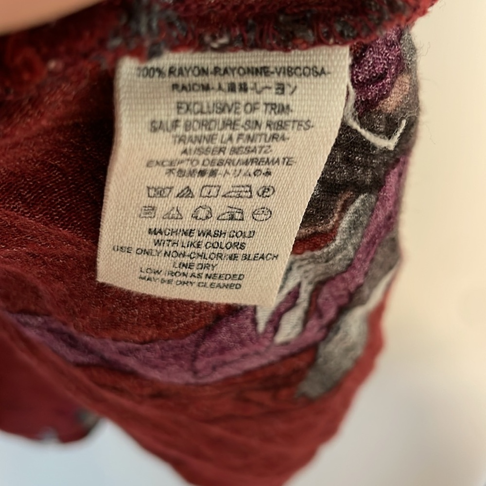 Free People Electric Orchid Tree Swing Tunic Dress Red - Picture 12 of 15